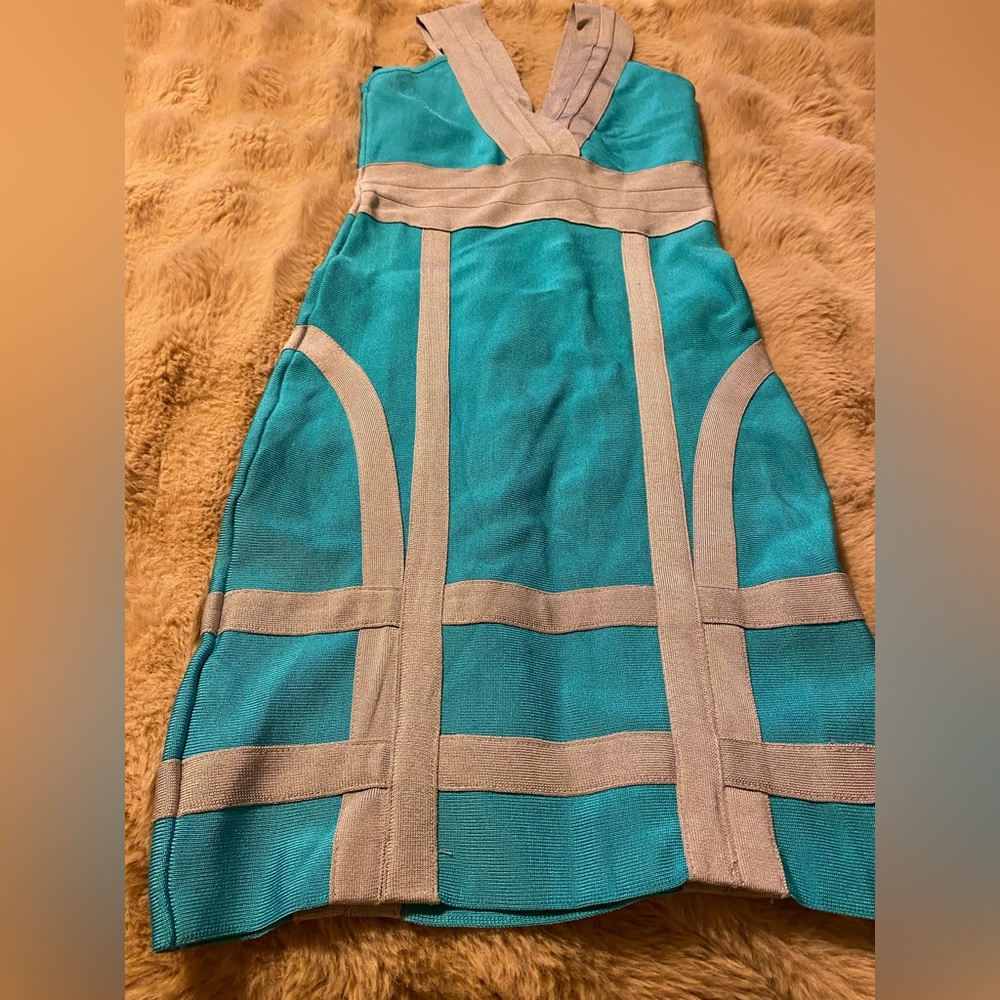 Bodycon blue dress by Bebe